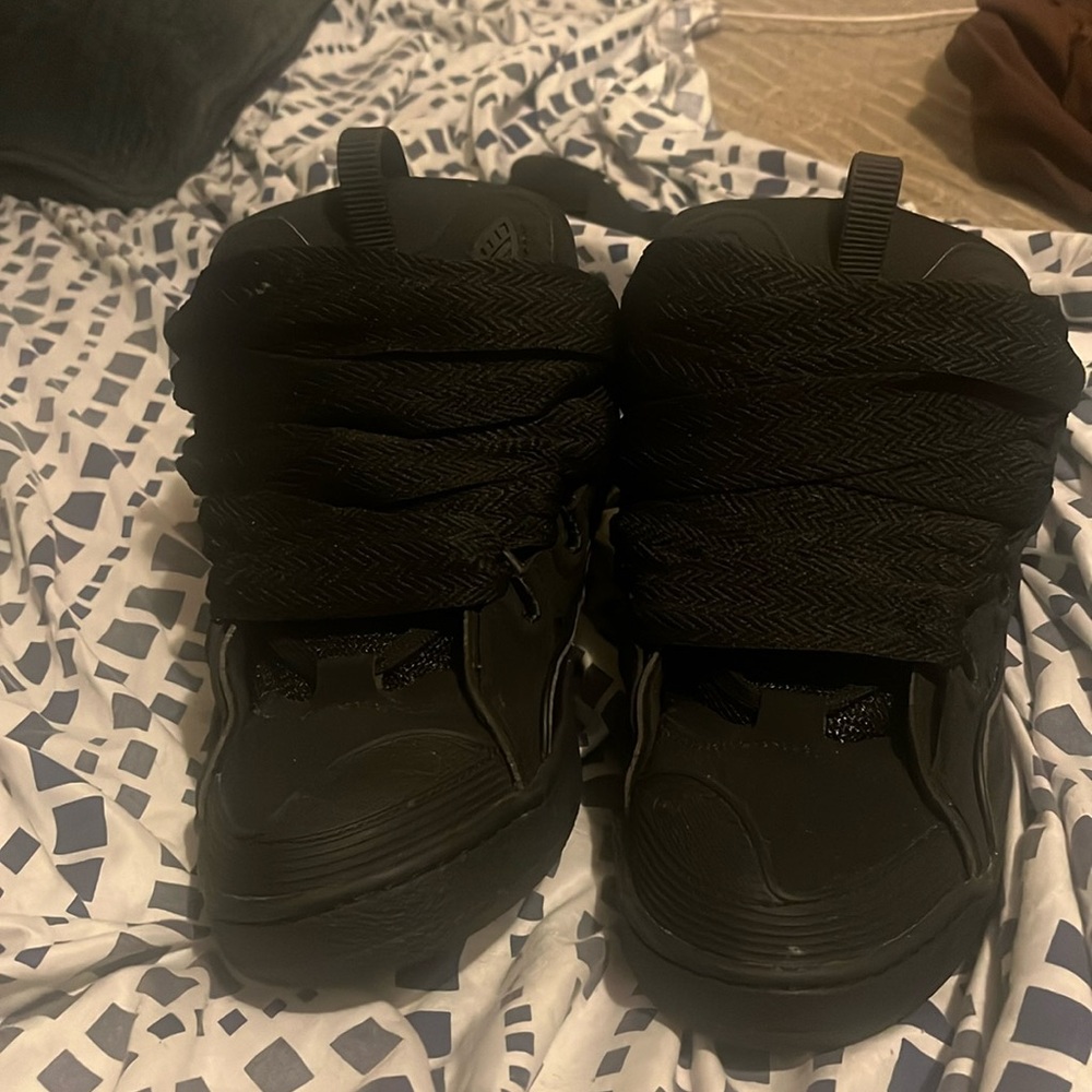 Lanvin Men's Black High-Top Sneakers